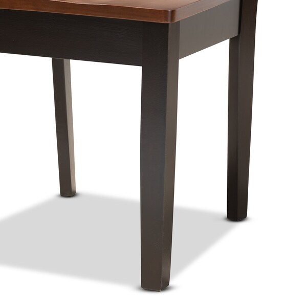 Baxton Studio Zamira Modern Two-Tone Dark Brown and Walnut Brown Finished Wood 7-PC Dining Set - 177-11380-10519-ZORO