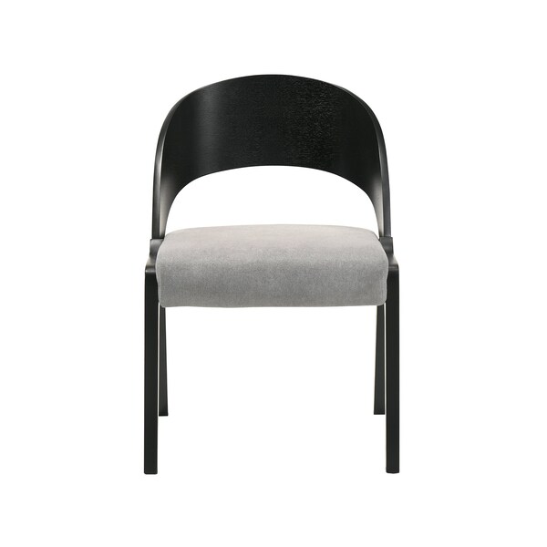 Armen Living Cirque and Polly 5 Piece Black Round Dining Set - SETCQDIBLK5C