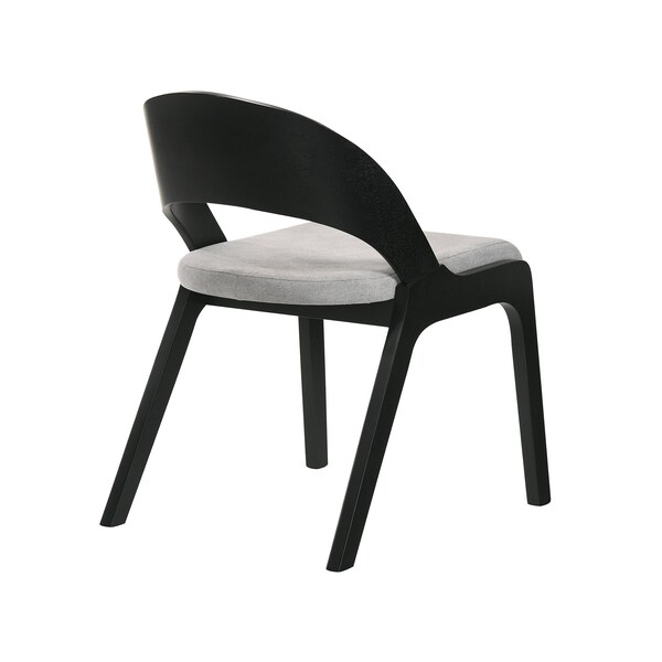 Armen Living Cirque and Polly 5 Piece Black Round Dining Set - SETCQDIBLK5C
