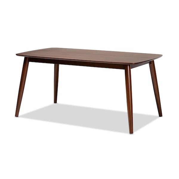 Baxton Studio Aeron Light Gray Upholstered Walnut Finished Wood 6-Piece Dining Set - 159-9548-9549-9550