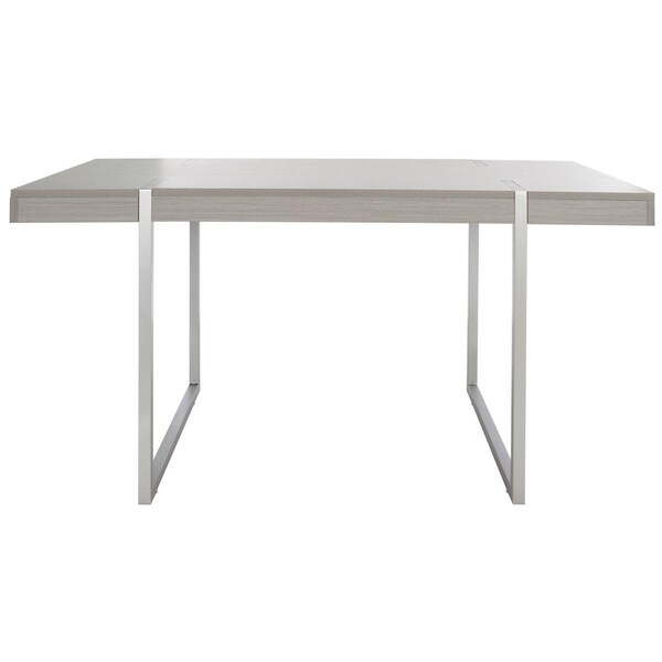 Safavieh 59.1 x 33.5 x 29.5 in. Cael Dining Table Grey & Silver - DTB9300D