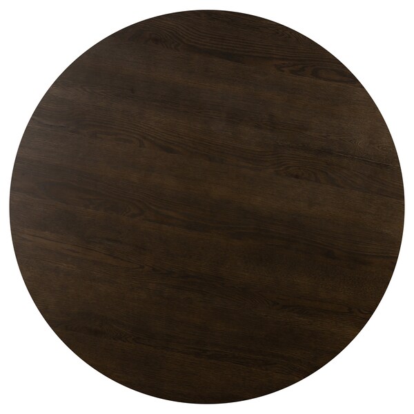 Armen Living Gatsby Oak and Metal Round Dining Table - LCGTDIOA