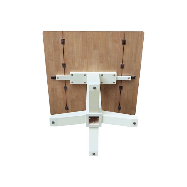 Whitewood Industries Rectangular Dual Drop Leaf Dining Table, 36 in W, 30 in L, 36 in H, Parawood, Hickory/Shell - T79-36SDP