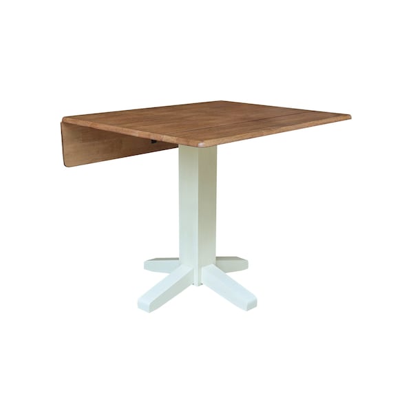 Whitewood Industries Rectangular Dual Drop Leaf Dining Table, 36 in W, 30 in L, 36 in H, Parawood, Hickory/Shell - T79-36SDP