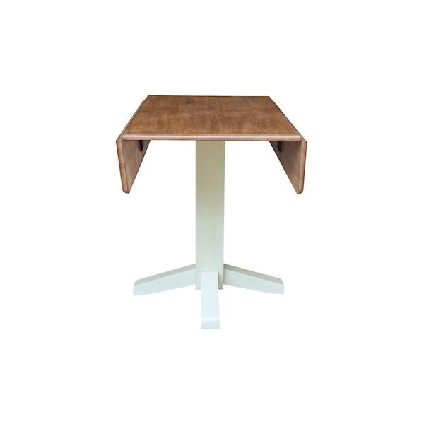 Whitewood Industries Rectangular Dual Drop Leaf Dining Table, 36 in W, 30 in L, 36 in H, Parawood, Hickory/Shell - T79-36SDP