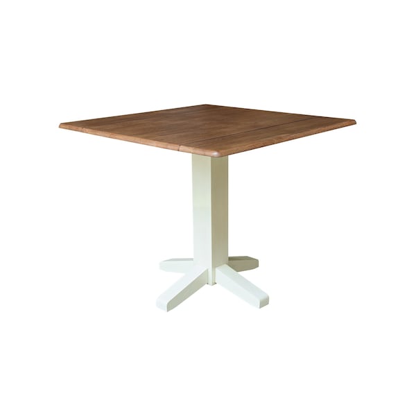 Whitewood Industries Rectangular Dual Drop Leaf Dining Table, 36 in W, 30 in L, 36 in H, Parawood, Hickory/Shell - T79-36SDP