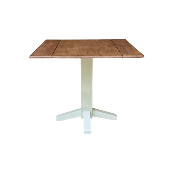 Whitewood Industries Rectangular Dual Drop Leaf Dining Table, 36 in W, 30 in L, 36 in H, Parawood, Hickory/Shell - T79-36SDP