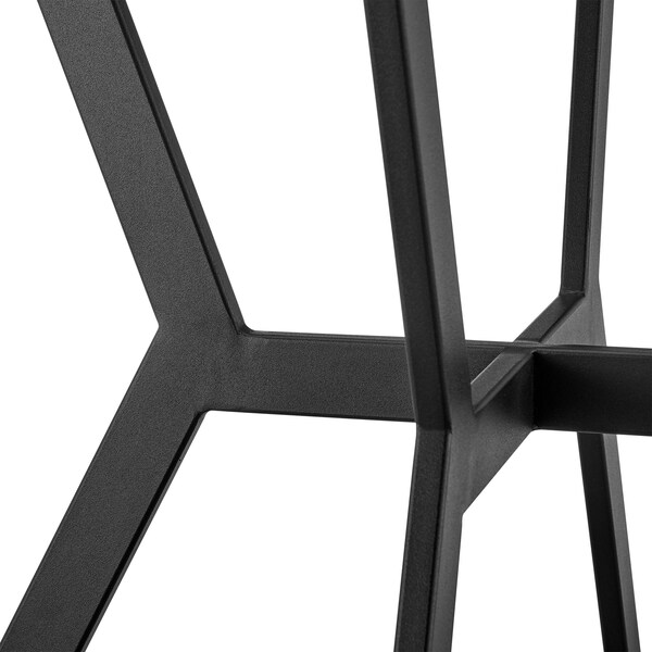 Armen Living Naomi and Bryant 4-Piece Counter Height Dining Set in Black Metal and Gray Faux Leather - SETNMBYGRBL4