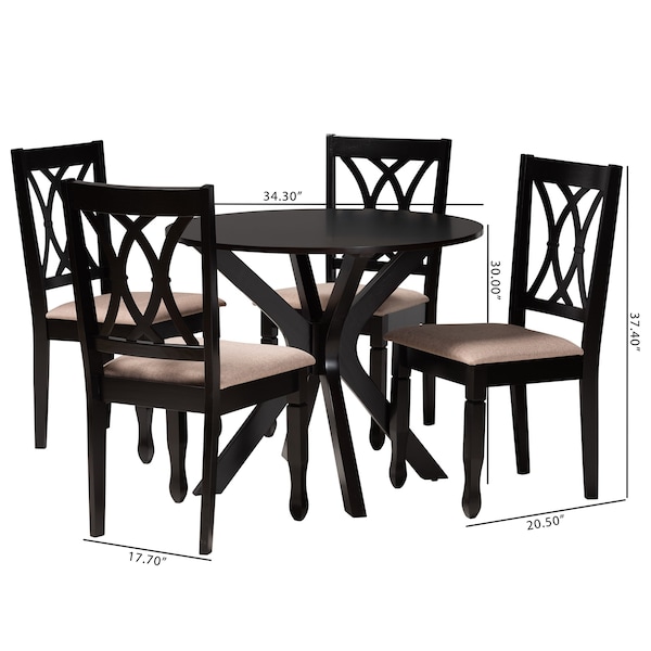Baxton Studio 34.3" W X 30" L X 34.3" H - 226-9403-10892-ZORO