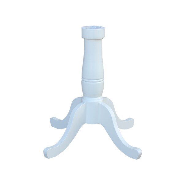 International Concepts Round 30 in Round Top Pedestal Table, 28.9 inH, White, 30 in W, 30 in L, 28.9 in H, Wood, White - K08-30RT