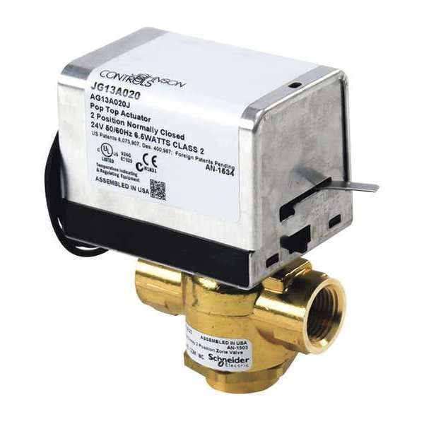 Erie Valve 3 Way, 24V, 1/2in NPT - VT3223G13A020