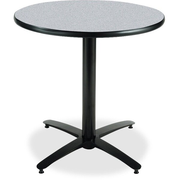 Kfi Round KFI 30in Grey Nebula Round Breakroom Table with Arched X Base, 29 W, 30 L, 29 H - T30RD-B2115-GYN