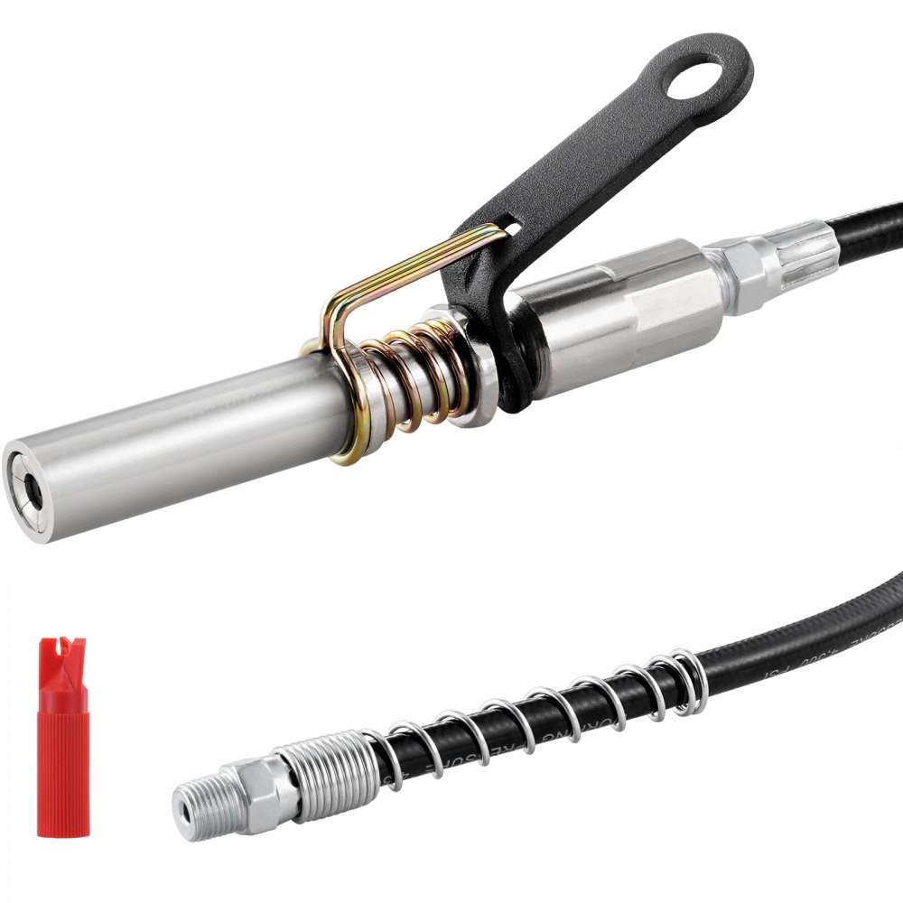 VEVOR Grease Gun Coupler, 10000 PSI High Pressure, 6-Jaw Locking, Quick Release Grease Gun Tip with Hose/Zerk Fittings Cleaner, Compatible with All Grease Guns 1/8" NPT Grease Fittings for Automobiles - HYQOHQ2GDBSZOCFSYV0