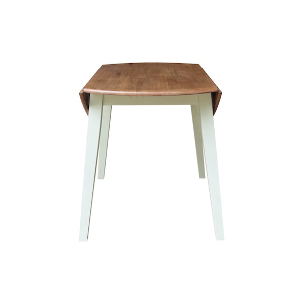 Whitewood Industries Rectangular Dual Drop Leaf Dining Table, 42 in W, 30 in L, 42 in H, Parawood, Hickory/Shell - T79-42DL