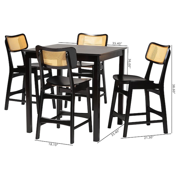 Baxton Studio 35.4" W X 36" L X 35.4" H - 240-13419-9776-ZORO