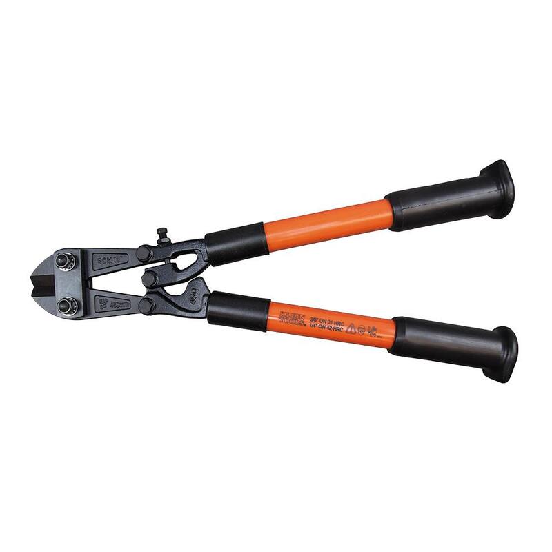 Klein Tools Bolt Cutter, Fiberglass Handle, 18-Inch - 63118