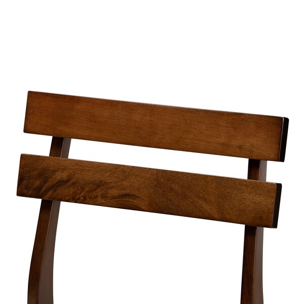 Baxton Studio Richmond Mid-Century Light Beige Fabric and Walnut Brown Finished Wood 5-PC Dining Set - 180-10815-11082-ZORO