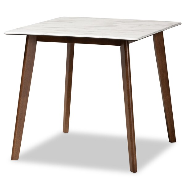 Baxton Studio Richmond Mid-Century Light Beige Fabric and Walnut Brown Finished Wood 5-PC Dining Set - 180-10815-11082-ZORO