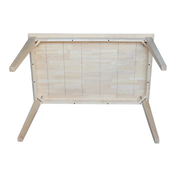 International Concepts Rectangle Solid Wood Top Table, Unfinished, 30 in W, 48 in L, 30 in H, Wood, Unfinished - K-3048-30S