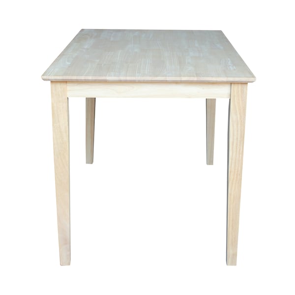 International Concepts Rectangle Solid Wood Top Table, Unfinished, 30 in W, 48 in L, 30 in H, Wood, Unfinished - K-3048-30S