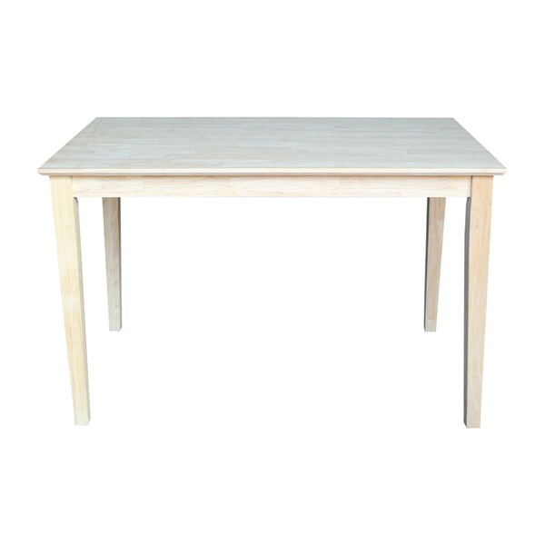 International Concepts Rectangle Solid Wood Top Table, Unfinished, 30 in W, 48 in L, 30 in H, Wood, Unfinished - K-3048-30S