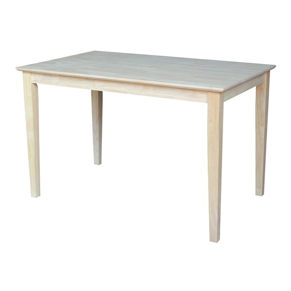 International Concepts Rectangle Solid Wood Top Table, Unfinished, 30 in W, 48 in L, 30 in H, Wood, Unfinished - K-3048-30S