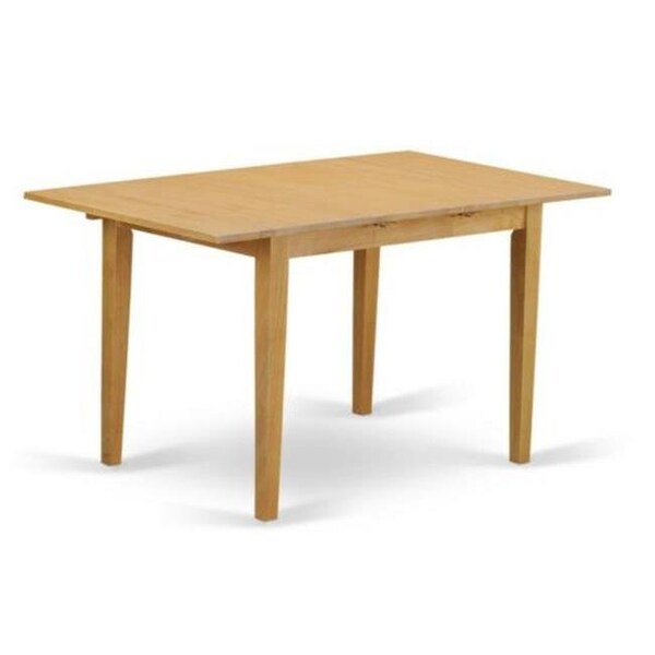 East West Furniture East West NFT-OAK Norfolk rectangular dinette kitchen table 32 in. 54 in. with 12 in. Butterfly Leaf -Oak Finish.; Oak - NFT-OAK-T
