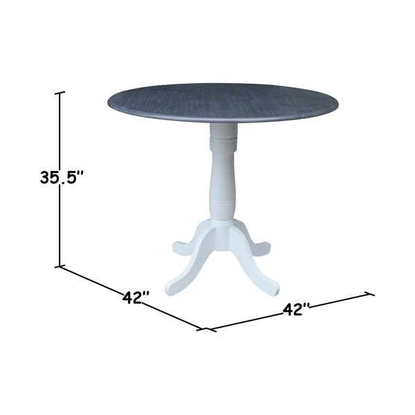 Whitewood Industries Extension Dining Tables, 45 in L, 38 in H, Parawood - K05-42DPT-6B