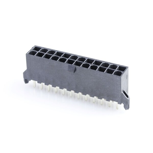 Molex Rectangular Power Connector, 24 Contact(S), Male, Solder Terminal, Receptacle - 462070224