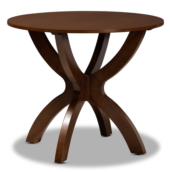 Baxton Studio Anila Modern and Contemporary Walnut Brown Finished Wood 5-Piece Dining Set - 179-11388-10901-ZORO