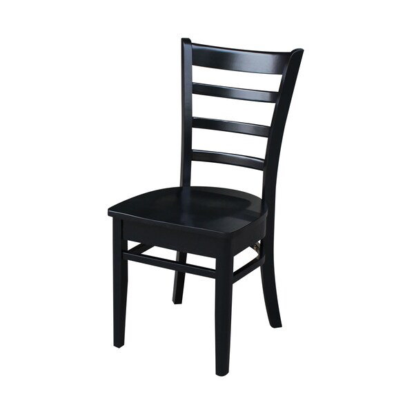 International Concepts 42 in. Dual Drop Leaf Table with 2 Ladder Back Dining Chairs - 3 Piece Dining Set - K04-42DP-C46-617P