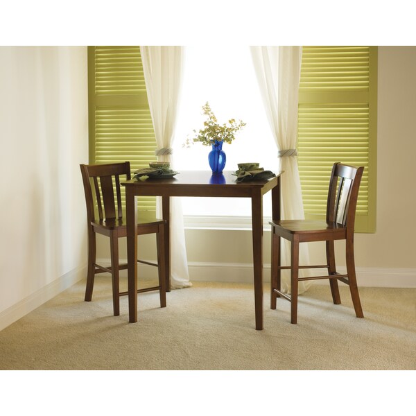 International Concepts Round 36 in x 36 in Counter Height Dining Table, 2 Counter Height Stools, Espresso, 36 in W, 36 in L - K581-3636-S102-2
