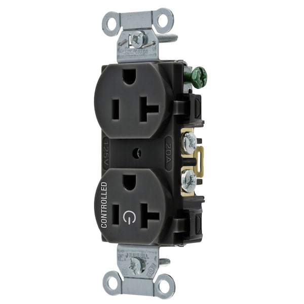 Hubbell Wiring Device-Kellems Construction/Commercial Receptacles BR20C1BLK - BR20C1BLK