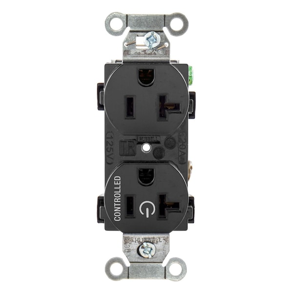 Hubbell Wiring Device-Kellems Construction/Commercial Receptacles BR20C1BLK - BR20C1BLK