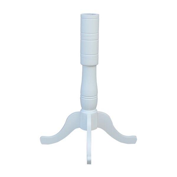 International Concepts Round 30 in Round Top Pedestal Table, 40.9 inH, White, 30 in W, 30 in L, 40.9 in H, Wood, White - K08-30RT-6B-2