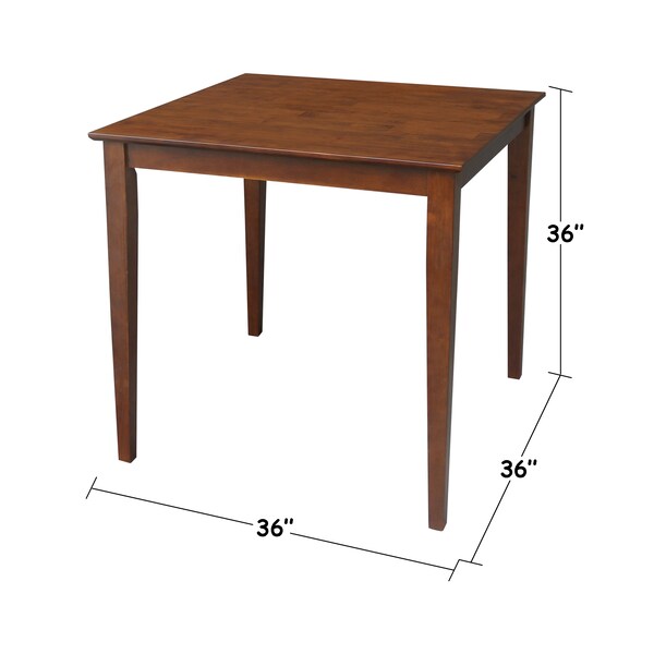 International Concepts Round Solid Wood Top Table, Espresso, 36 in W, 36 in L, 36 in H, Wood, Espresso - K581-3636-36S