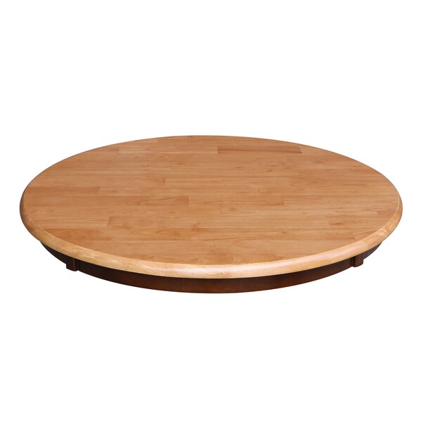 International Concepts Round 30 in Round Top Pedestal Table, 28.9 inH, Cinnamon/Espresso, 30 in W, 30 in L, 29.9 in H - K58-30RT-27B