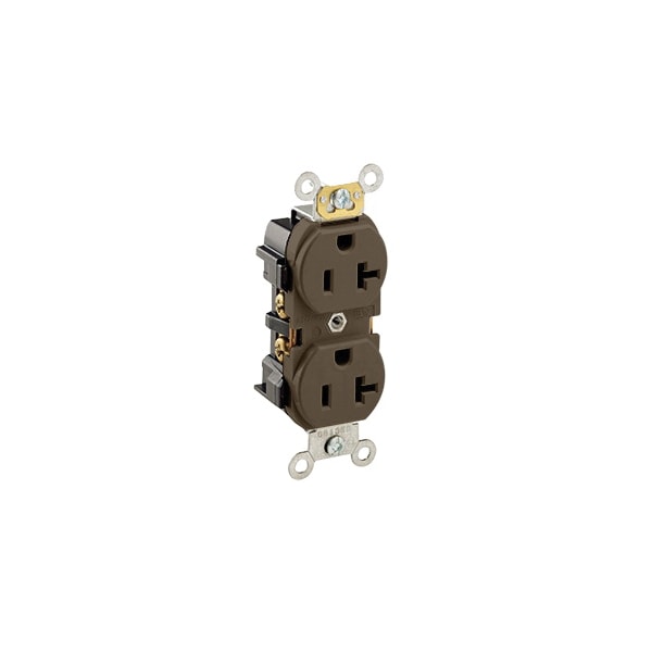 Leviton Electrical Receptacles Sm Dup Rec 15A -125V-Back Brown - 5352
