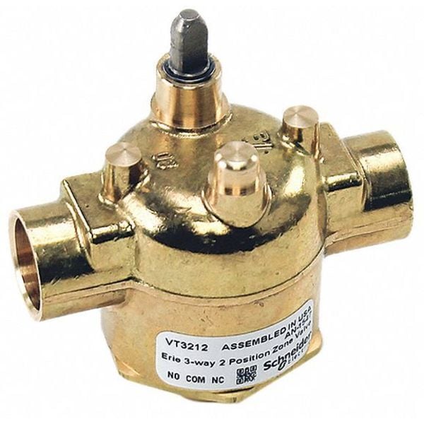 Erie Valve 3 Way, 1/2in, Sweat, 3.0 CV - VT3212