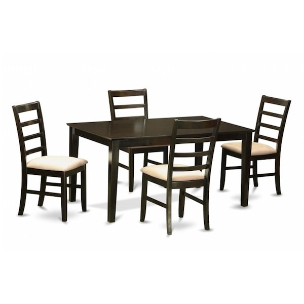 East West Furniture 5 Piece Dining Table Set For 4- Dining Table and 4 Dining Chairs - CAPF5-CAP-C