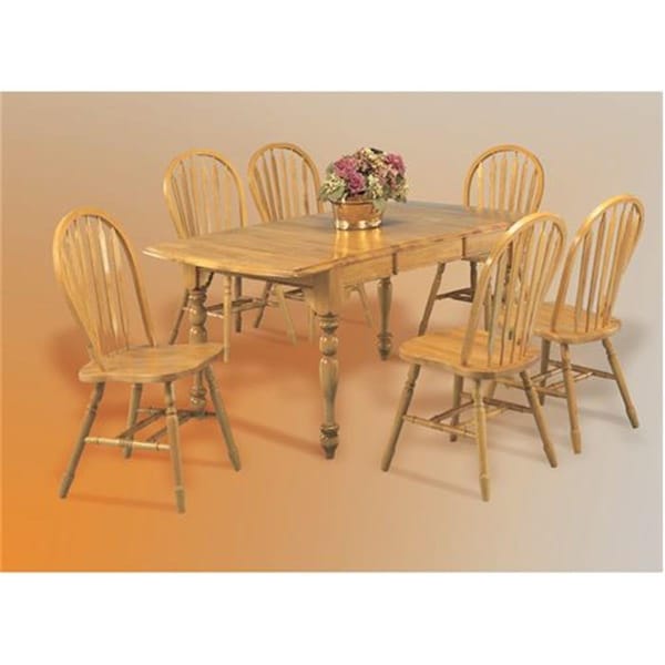 Sunset Trading Drop Leaf Extension Dining Set with Arrowback Chairs 7 Pieces - DLU-TDX3472-820-LO7PC