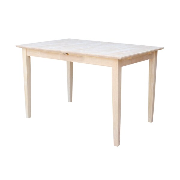 International Concepts Rectangle Table with Butterfly Extension, Unfinished, 32 in W, 48 in L, 30 in H, Wood, Unfinished - K-T32X-30S