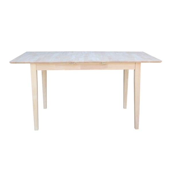 International Concepts Rectangle Table with Butterfly Extension, Unfinished, 32 in W, 48 in L, 30 in H, Wood, Unfinished - K-T32X-30S