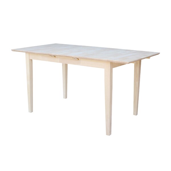 International Concepts Rectangle Table with Butterfly Extension, Unfinished, 32 in W, 48 in L, 30 in H, Wood, Unfinished - K-T32X-30S