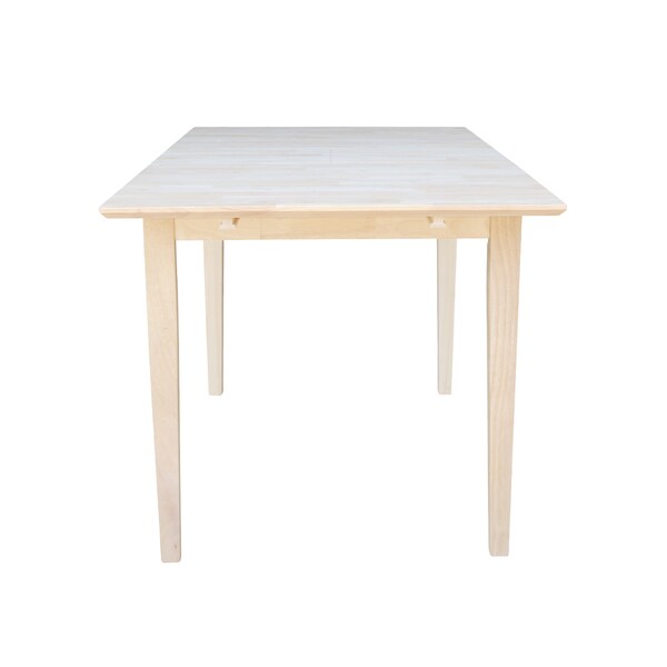 International Concepts Rectangle Table with Butterfly Extension, Unfinished, 32 in W, 48 in L, 30 in H, Wood, Unfinished - K-T32X-30S