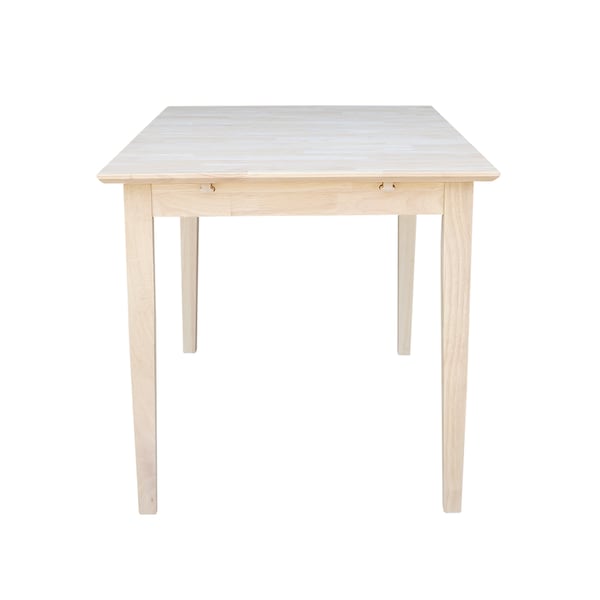 International Concepts Rectangle Table with Butterfly Extension, Unfinished, 32 in W, 48 in L, 30 in H, Wood, Unfinished - K-T32X-30S