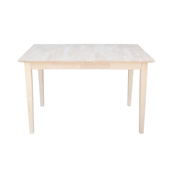 International Concepts Rectangle Table with Butterfly Extension, Unfinished, 32 in W, 48 in L, 30 in H, Wood, Unfinished - K-T32X-30S
