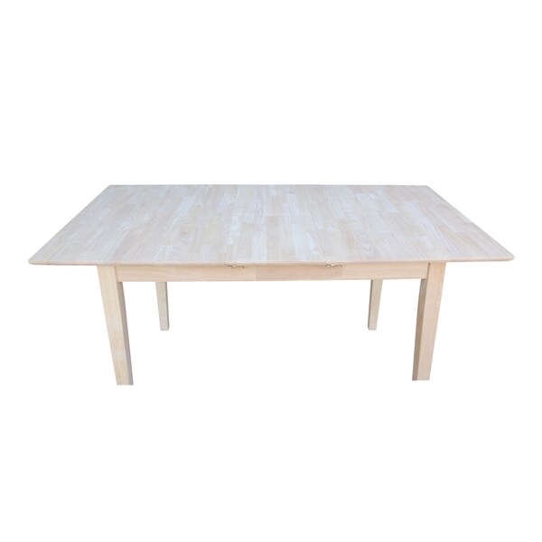 International Concepts Rectangle Table with Butterfly Extension, Unfinished, 32 in W, 48 in L, 30 in H, Wood, Unfinished - K-T32X-30S