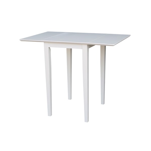 International Concepts Rectangle Small Dropleaf Table, White, 36 in W, 22 in L, 29 in H, Wood, White - T08-2236D
