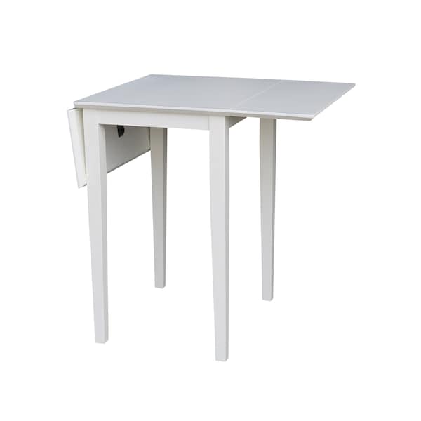 International Concepts Rectangle Small Dropleaf Table, White, 36 in W, 22 in L, 29 in H, Wood, White - T08-2236D